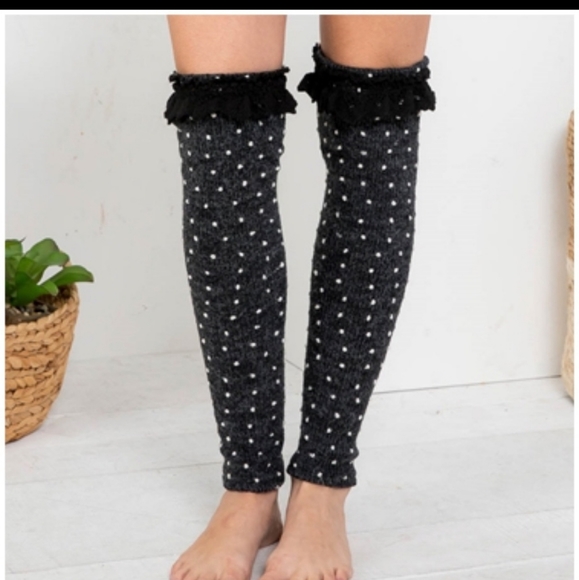 Gave away for free A'reve Polk Dot Crochet Lace Leg Warmer Boot Toppers - Picture 6 of 7